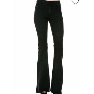 O2 denim black flare jean